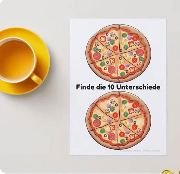 10 Unterschiede auf der Pizza