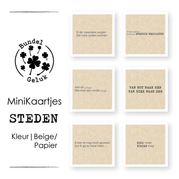 MiniKaartjes | Steden