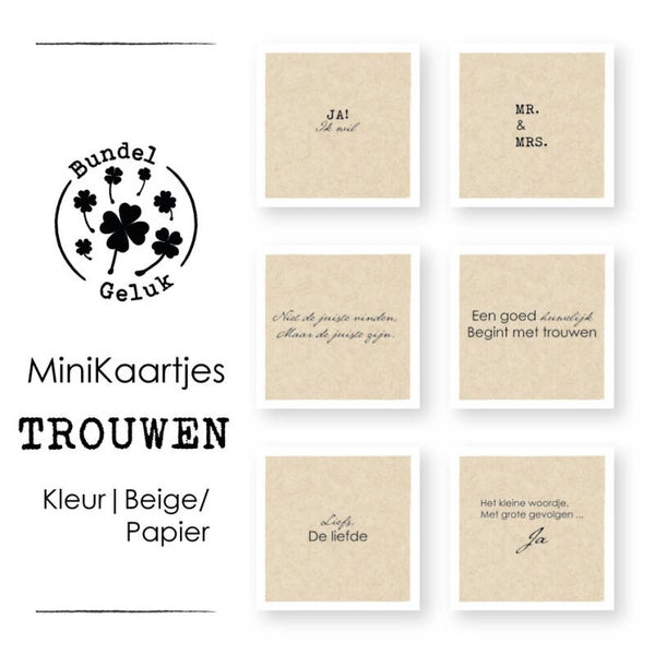 MiniKaartjes | Trouwen