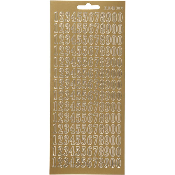 Cijfers | Stickers | Goud