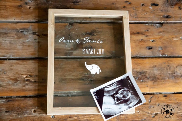 Zwangerschap-Aankondiging | Hout | Gepersonaliseerd