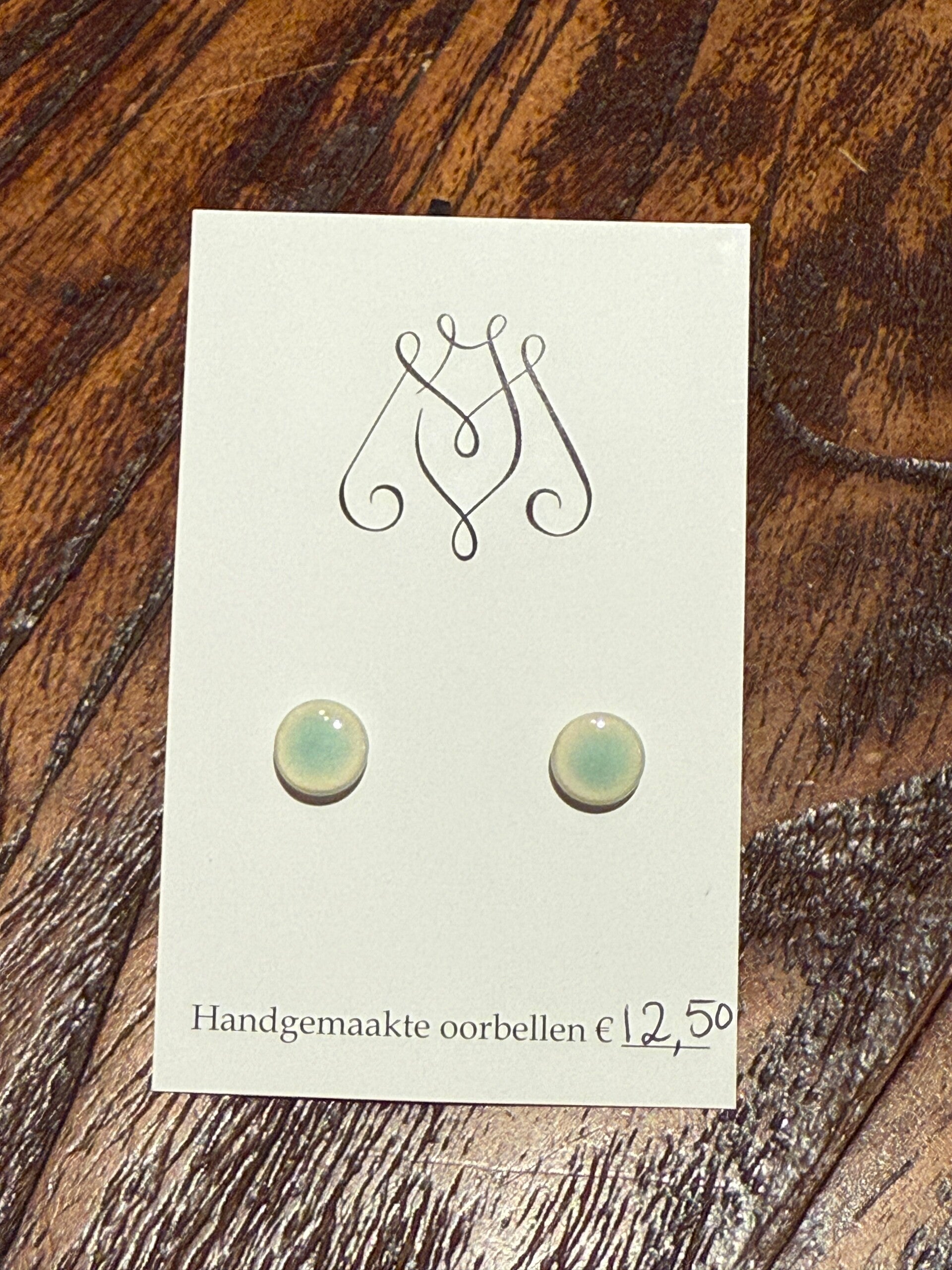 Oorbellen keramiek | licht turquoise