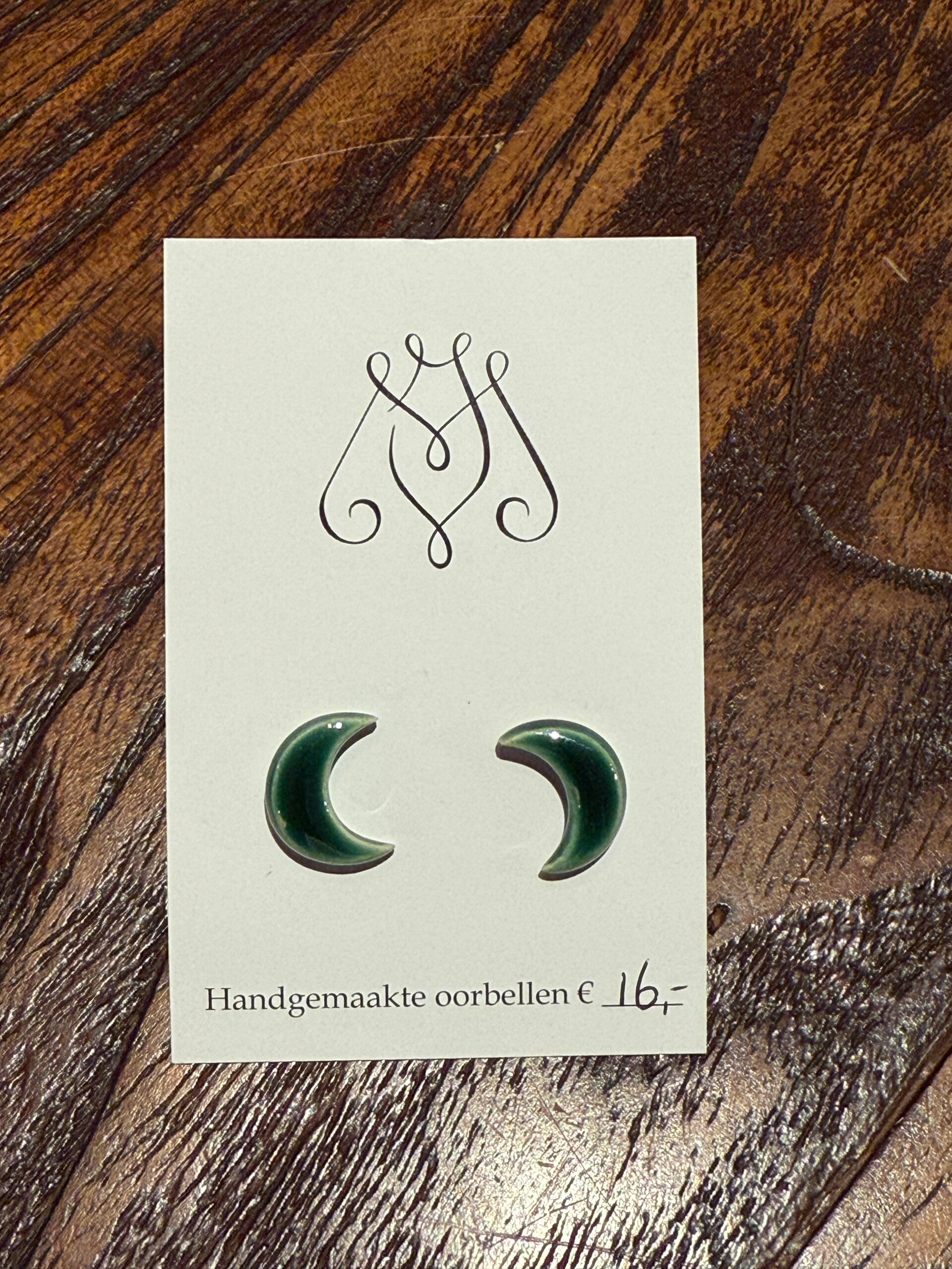 Oorbellen keramiek | Moon blue