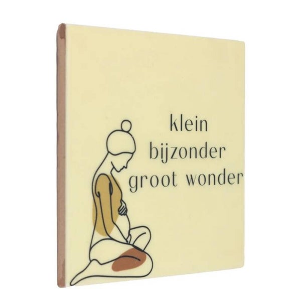 Tegeltje met tekst | Klein bijzonder groot wonder