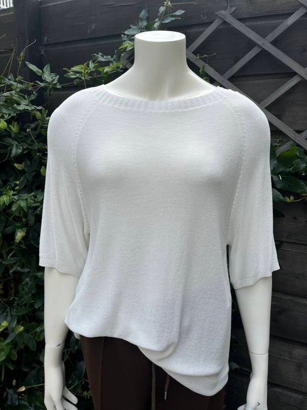 VED-basic viscose ronde hals | gebroken wit