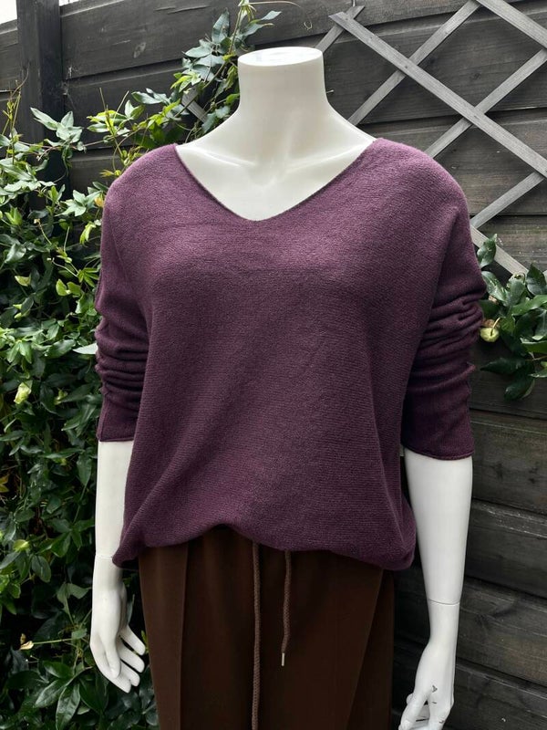 VED-basic trui | aubergine/paars