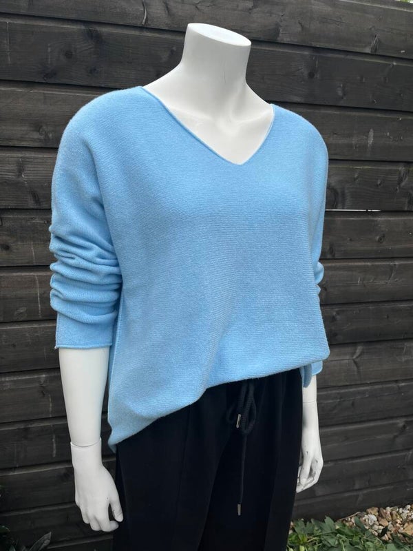 VED-basic trui | licht blauw