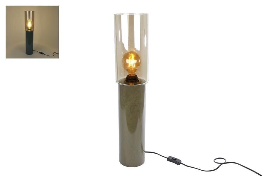 Amberglas taffellamp groen