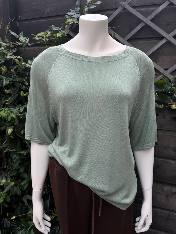 VED-basic viscose ronde hals | groen