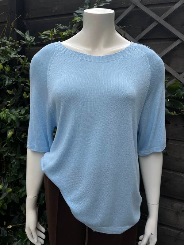 VED-basic viscose ronde hals | licht blauw