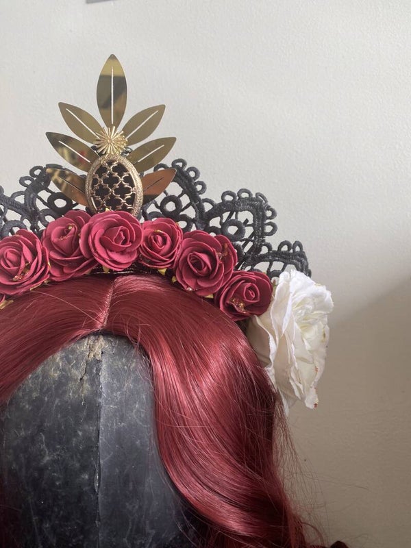 Dia de los muertos kroon bordeaux