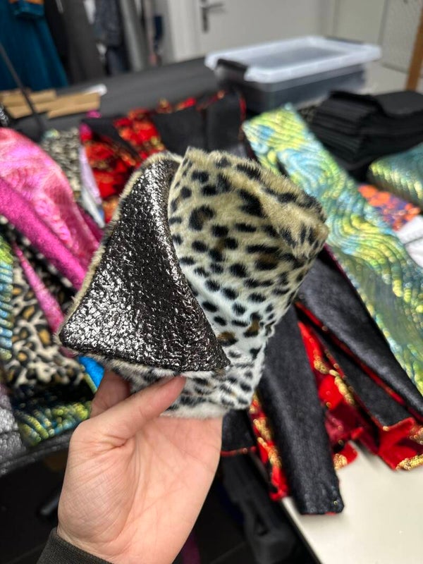 Tulband Luipaard met donker glitter