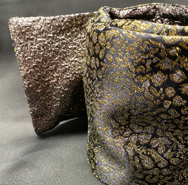 Tulband jacquard Luipaard met donker glitter