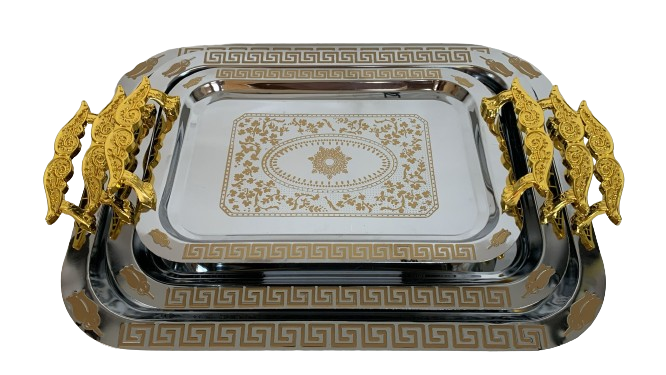 Banoo Restaurant en thuis Eten Serveerschaal Luxe Met Handvatten, Dienblad, Tray