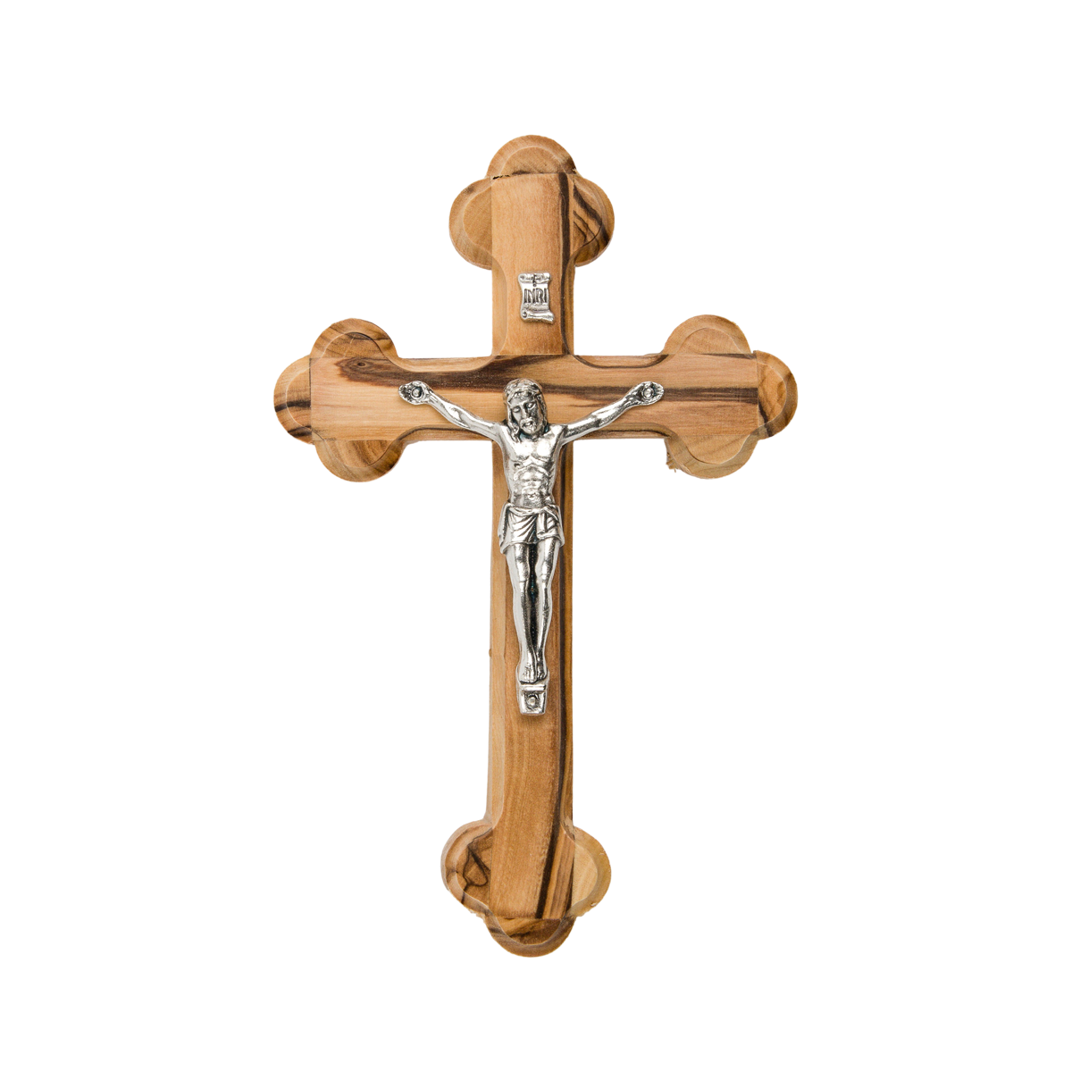 Crucifix baroque en olivier