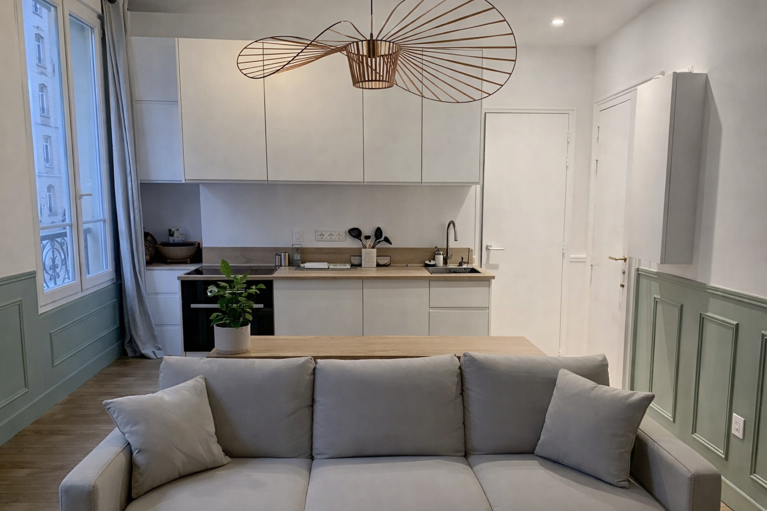 rénovation cuisine américaine appartement Paris 18