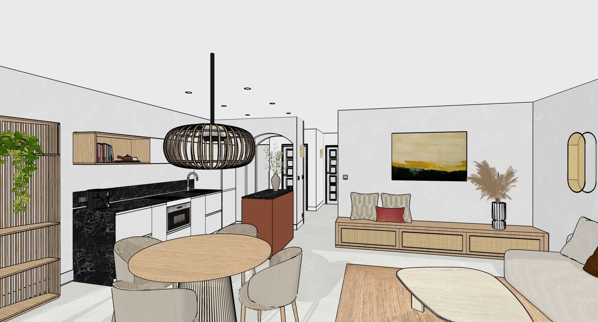 Projet d'agencement agencement d'espace  At home Habitat à Sanary sur Mer dans le Var Architecte d'intérieur