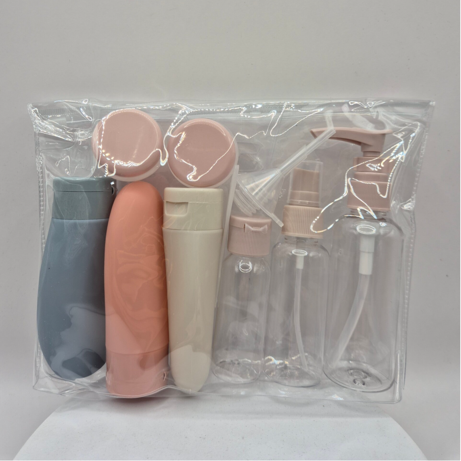 Ensemble de récipient rechargeable + trousse