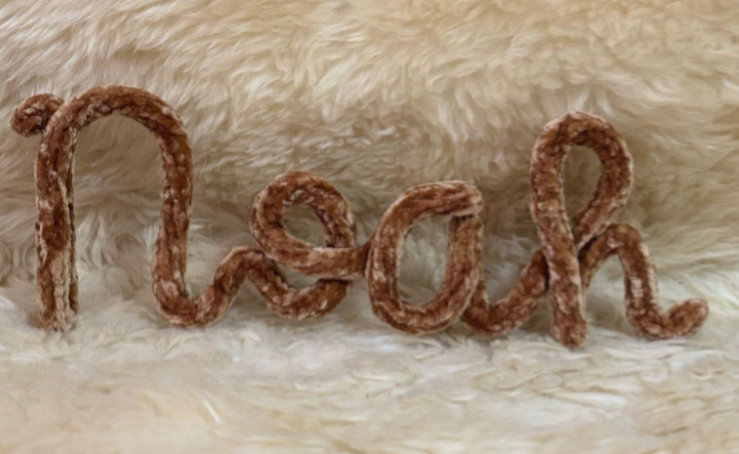 Punniknaam teddystof Maat M