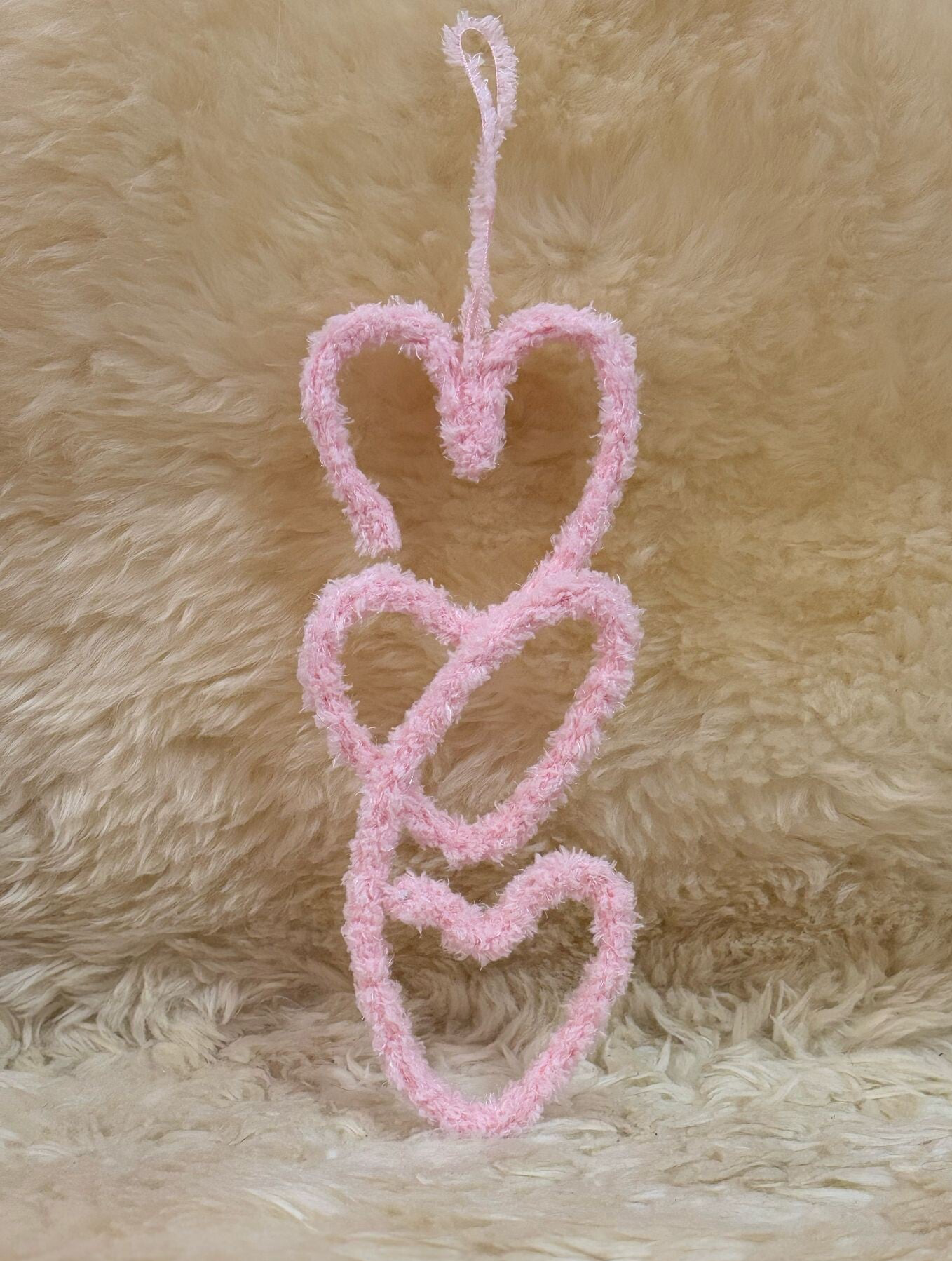 3 hartjes dunne teddystof