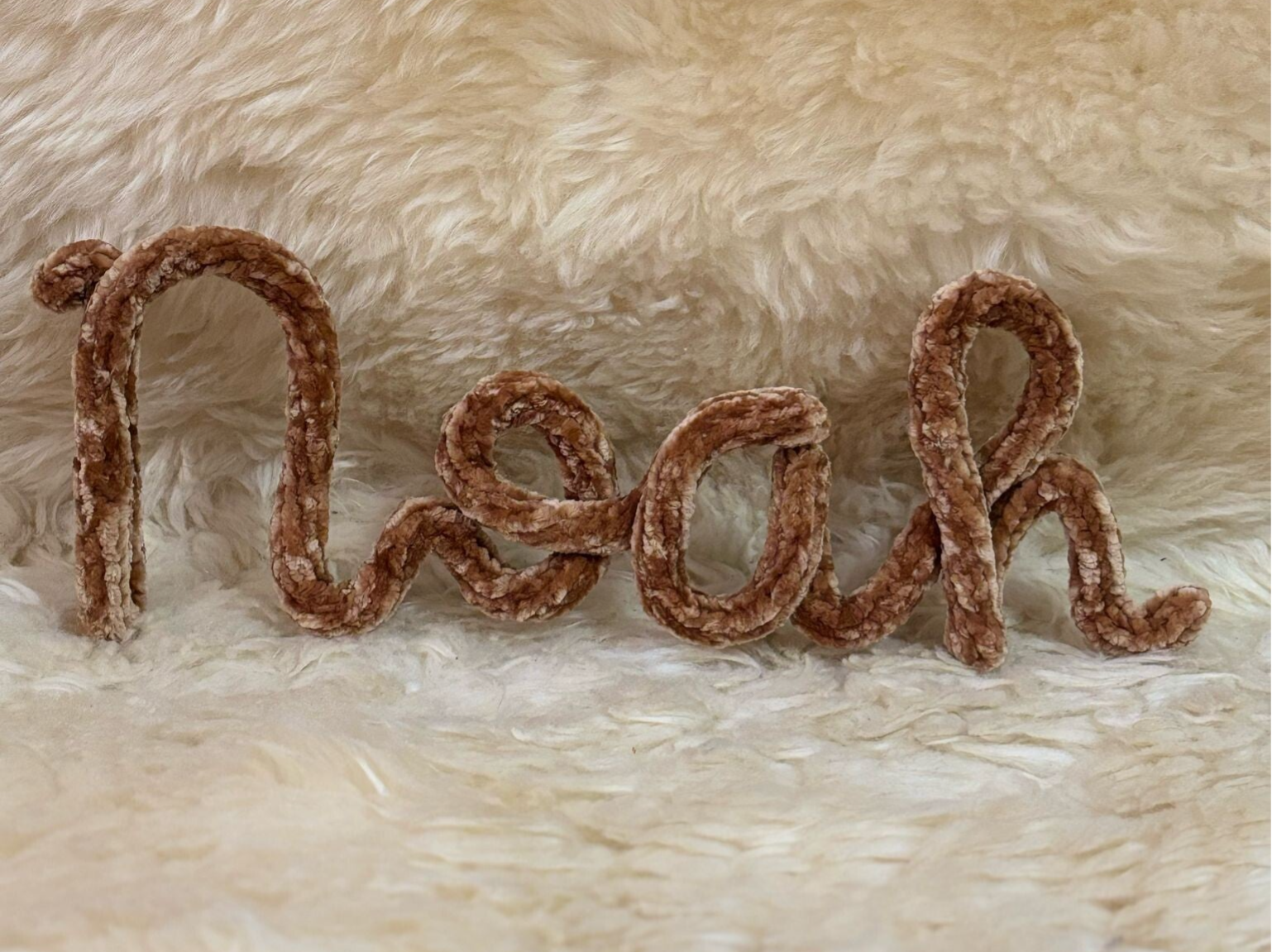 Punniknaam teddystof Maat S