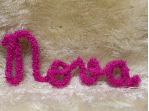 Punniknaam teddystof Maat S