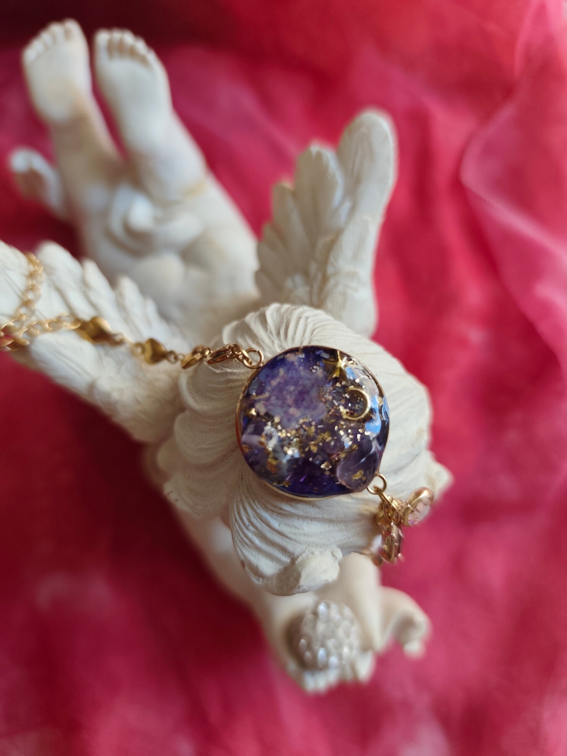 Bracelet Chaînette dorée ORGONITE CUBE METATRON