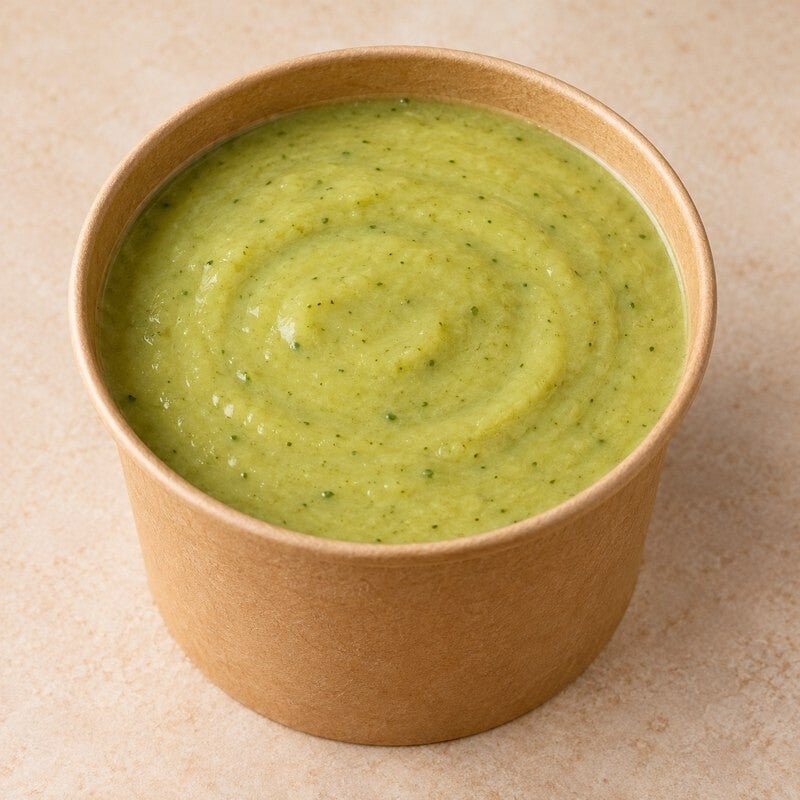 Puré de calabacín y puerro, imagen referencial
