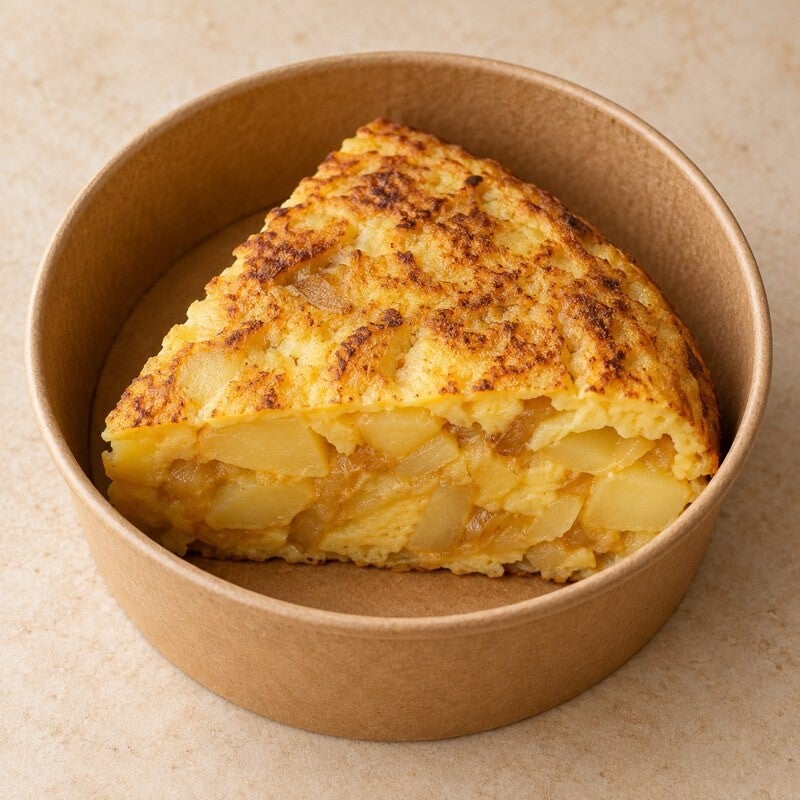 Tortilla de papas y cebolla, imagen referencial