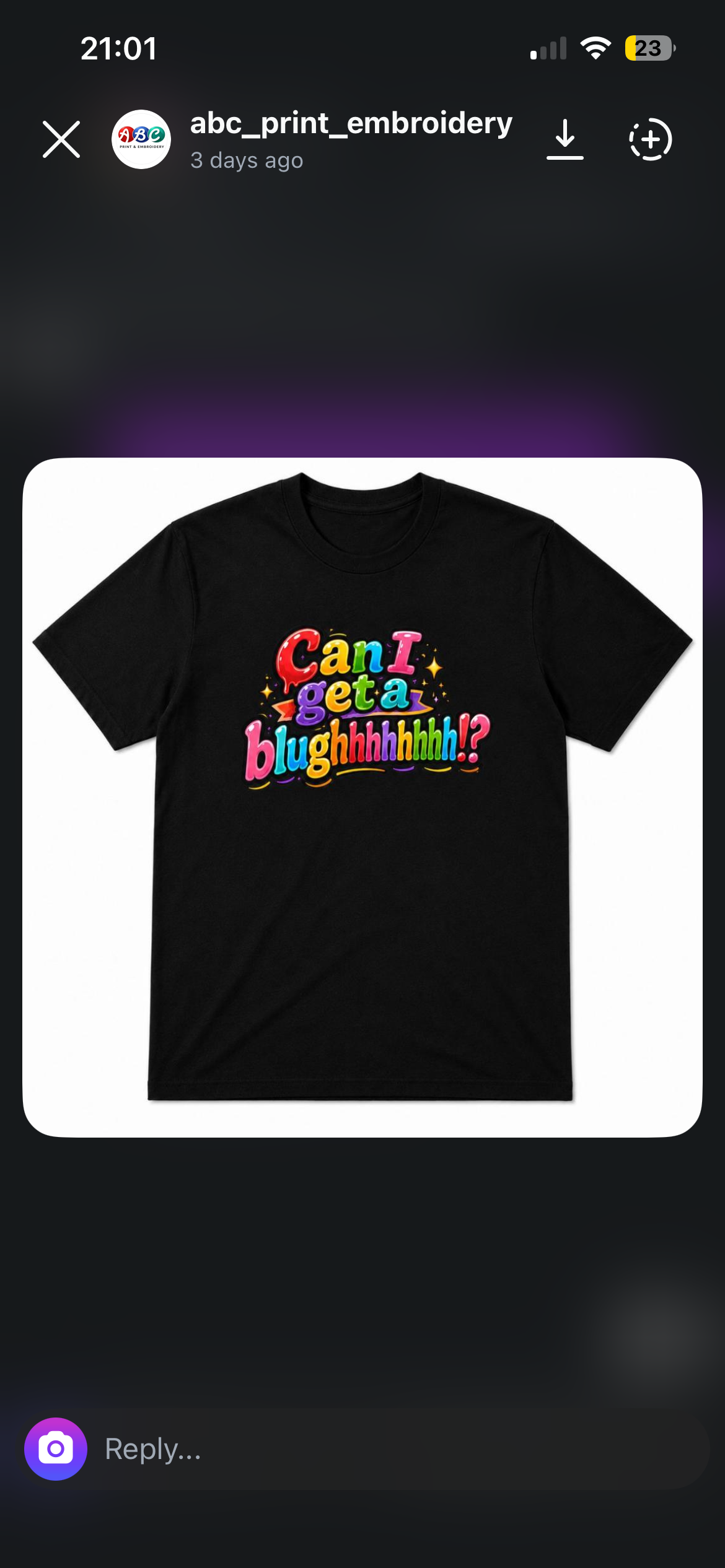 Can I get a blblbl t shirt