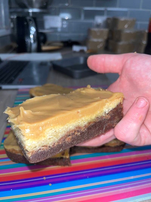 Triple threat (brownie cookie and caramel)