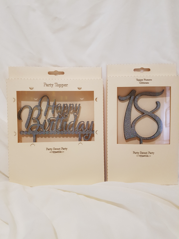 topper legno 18+happy birthday