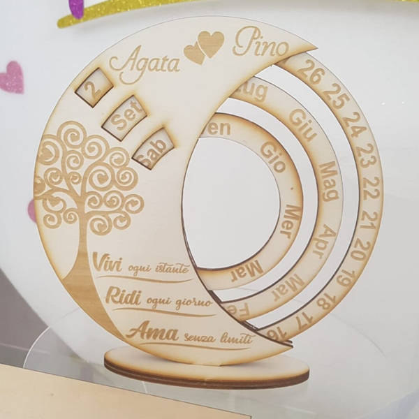Calendario perpetuo 18 cm completa