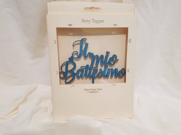 Topper Battesimo azzurro