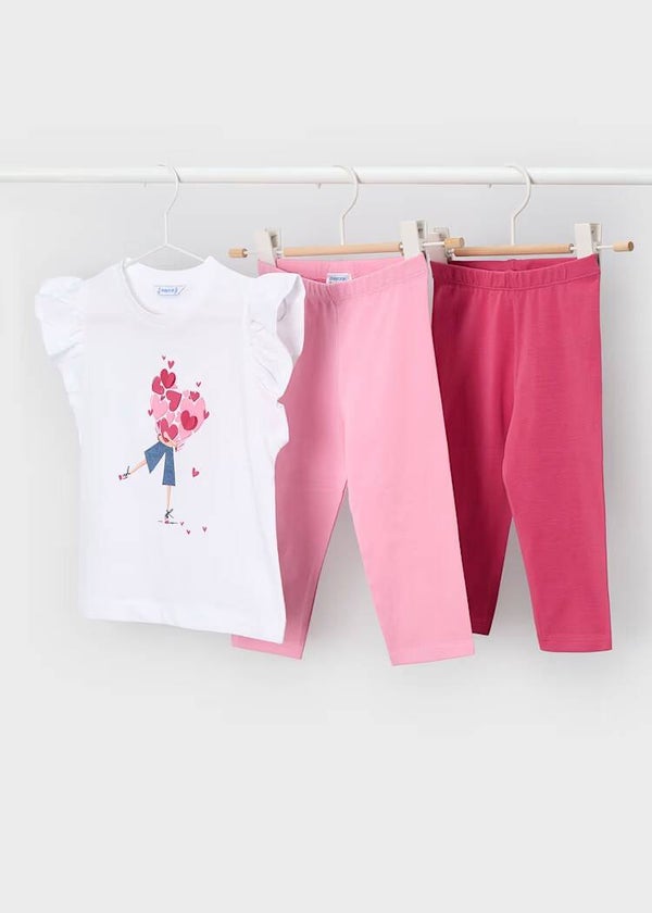 Completo 3 pezzi maglietta e 2 leggings