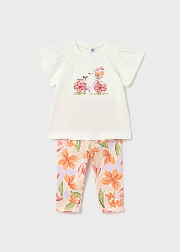 Completo maglietta e leggings in fantasia