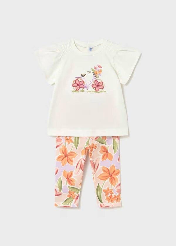 Completo maglietta e leggings in fantasia