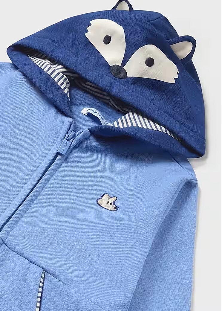 Felpa azzurra con cappuccio