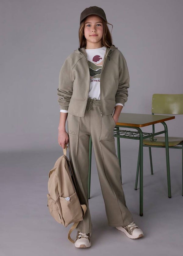 Pantalone a campana oliva