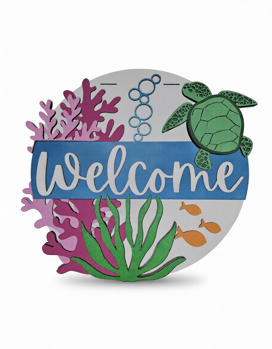 Welcome onderwaterwereld met schildpad