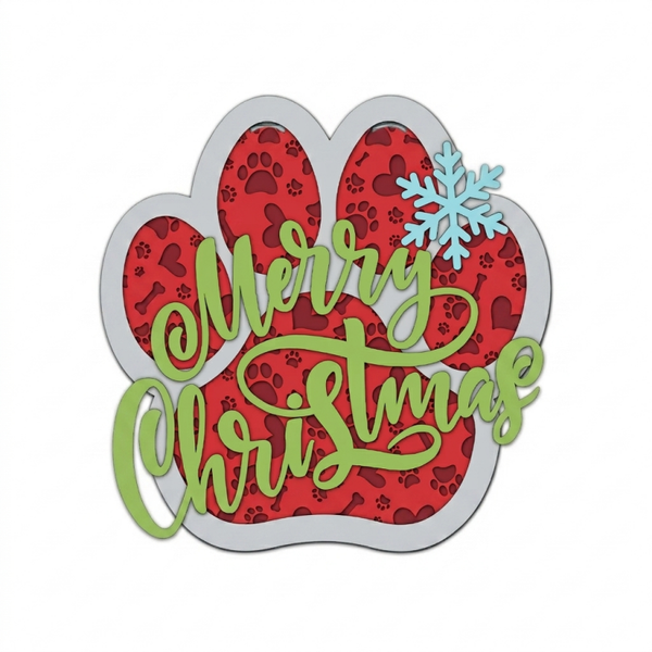 Wandbord 'Merry Christmas' – Voor een Beestachtig Gezellige Kerst! 🐾