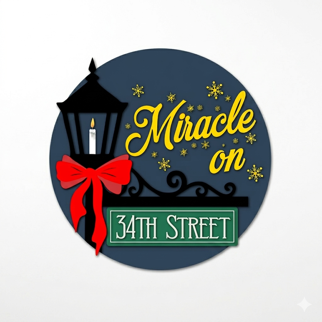 Wandbord 'Miracle on 34th Street' – Bewijs dat je nog in Kerst gelooft! ✨