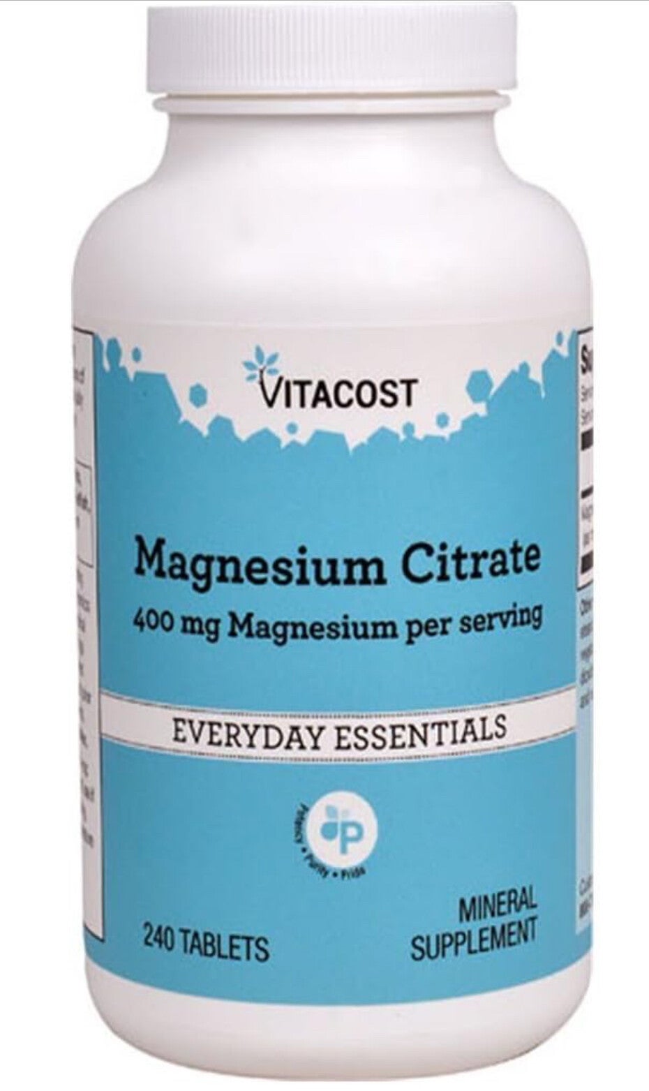 Magnesio - Citrato de Magnesio - Vitacost