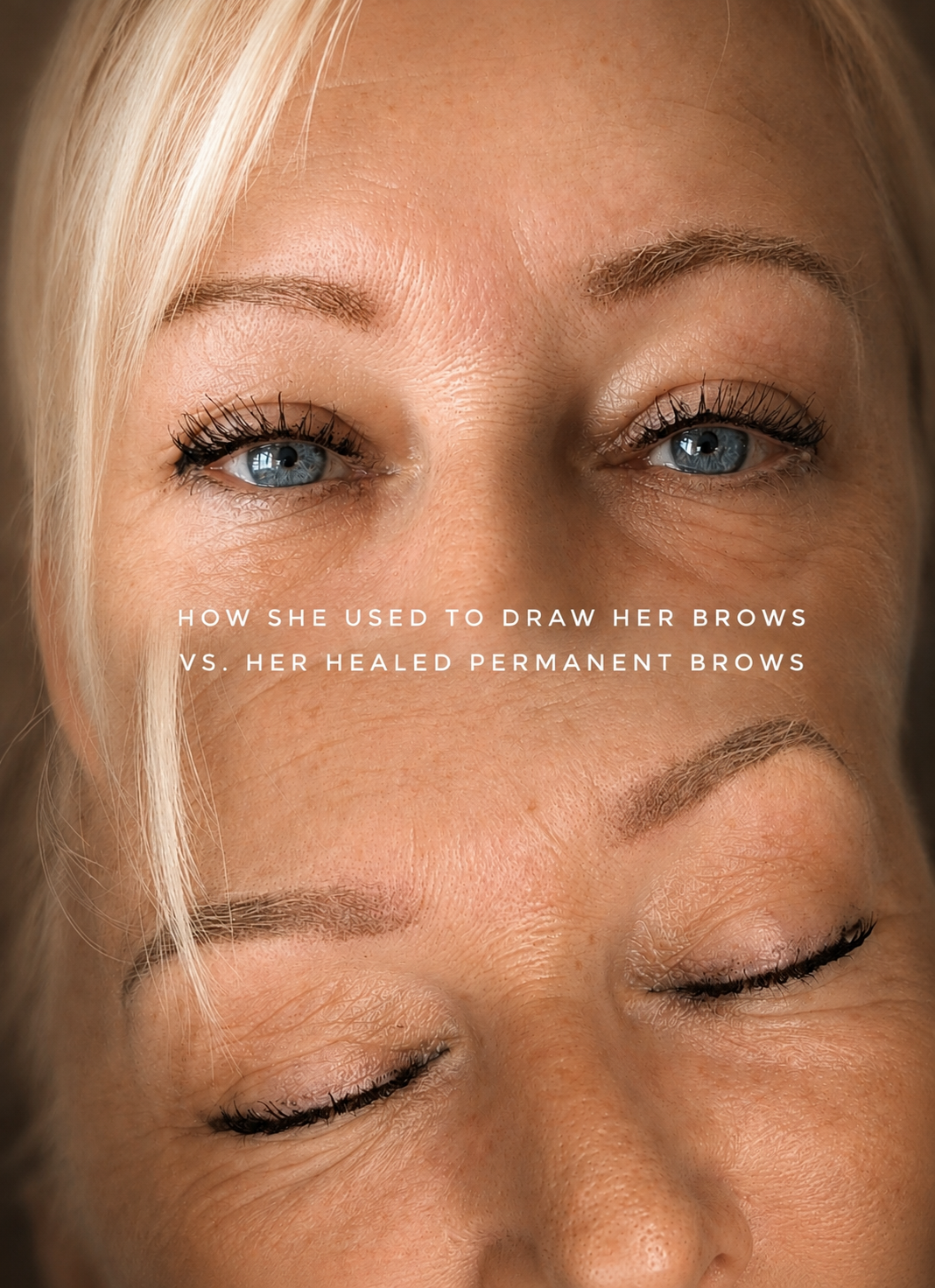 HOW SHE USED TO DRAW HER BROWS VS HER HEALED PERMANENT BROWS