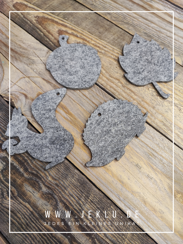 Filzrohling - Anhänger - Eichelform