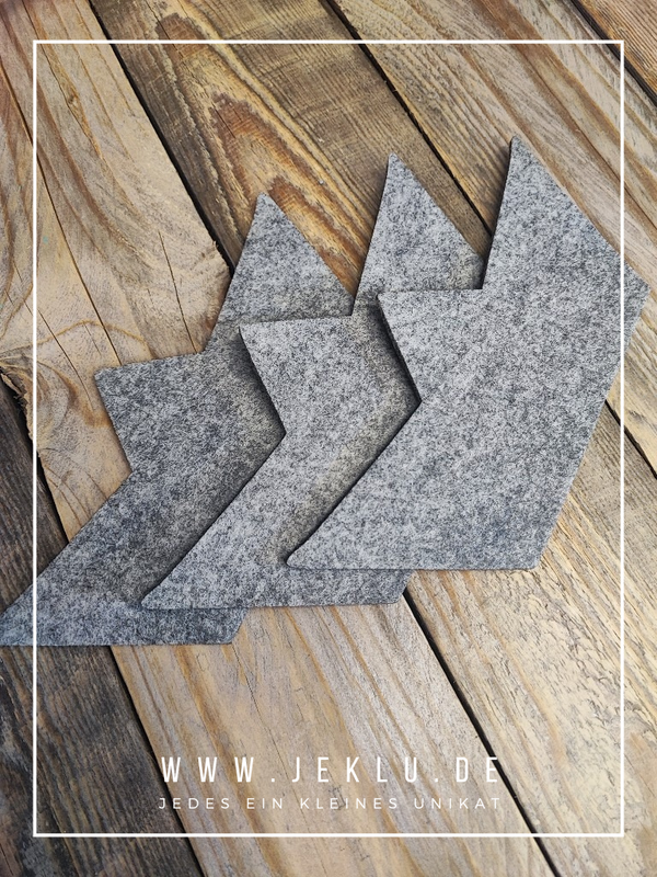 Filzrohling - Anhänger - Bootsform / Schiffchenform