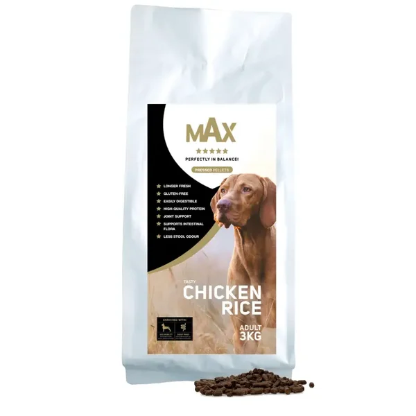 Max Adult Geperste Brokken Kip & Rijst 400g 3 of 12  kg