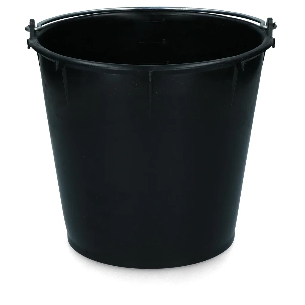 Emmer 7 l met beugel Zwart