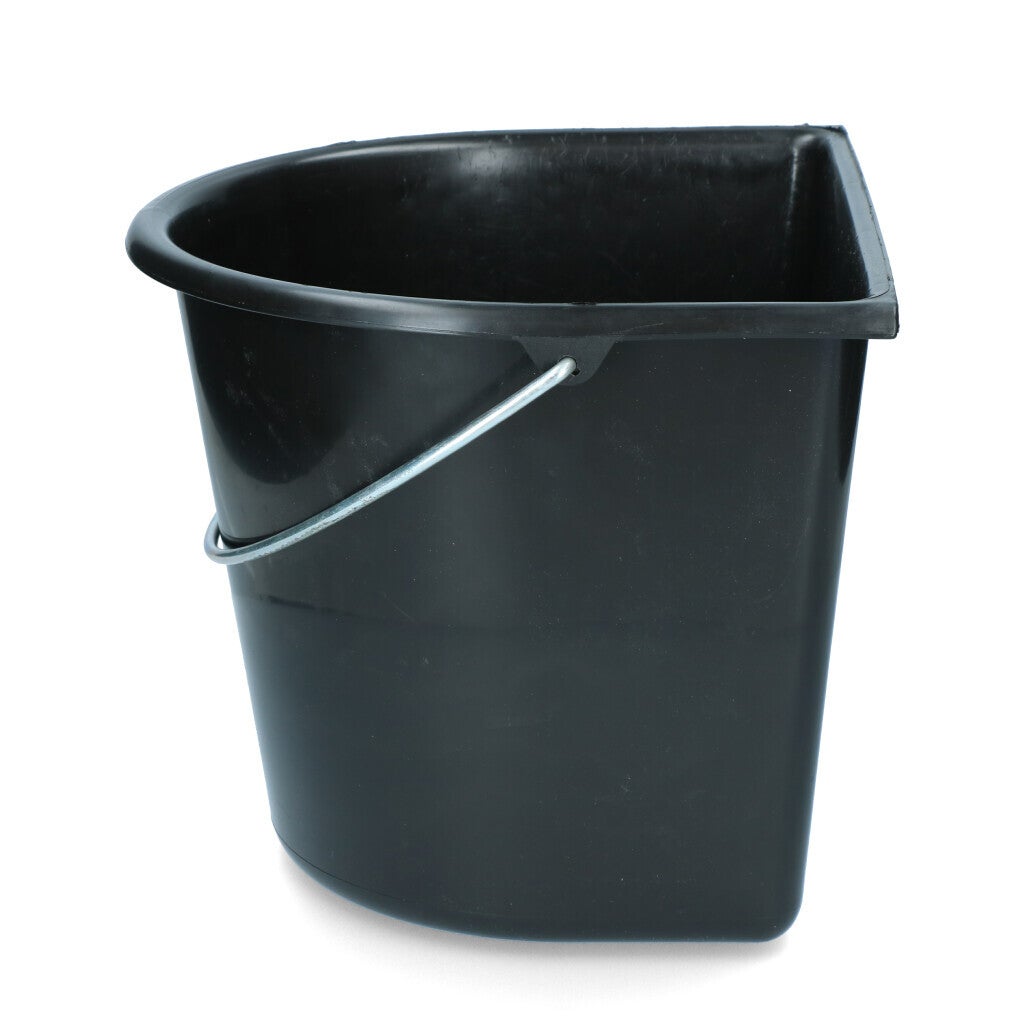 Emmer met vlakke kant 15 l Zwart