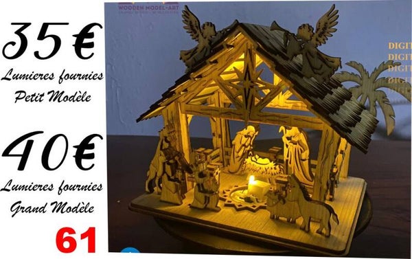 Crèche Noël 3D